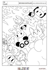 Doodle boyama sayfaları